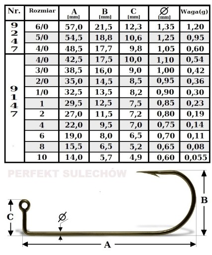 50 x JIG HOOK VMC 9147BZ № 4 литейных головки