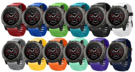 Силиконовый ремешок Garmin FENIX 3/3HR/5X PLUS