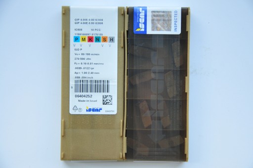 ISCAR GIP 4.00E-0.80 IC808 вставки новые *FV* MARGO