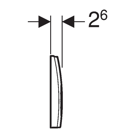 GEBERIT BUTTON DELTA21 CHROME DUOFIX BASIC UP100