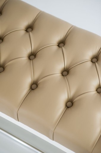 65 Производитель Бежевая стеганая скамья EMRA WOOD Design