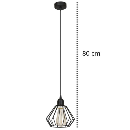 ПОДВЕСНОЙ СВЕТИЛЬНИК НА ПРОВОДЕ С ЧЕРНЫМ СВЕТОДИОДОМ РЕТРО LOFT EDISON