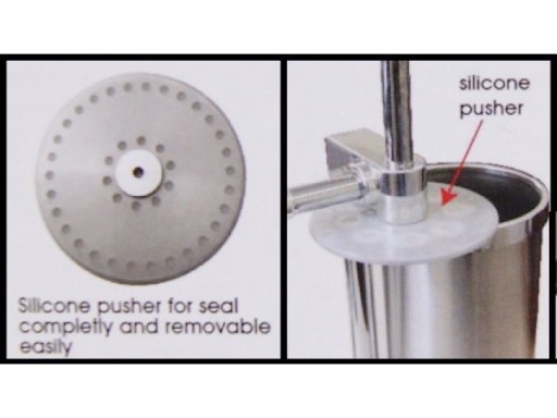 Поршень наполнителя для колбас, силиконовый, 5,5 кг, 6 воронок