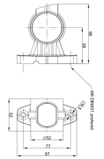 Габаритный фонарь на кронштейне светодиодный FT-140 A, ПРАВЫЙ