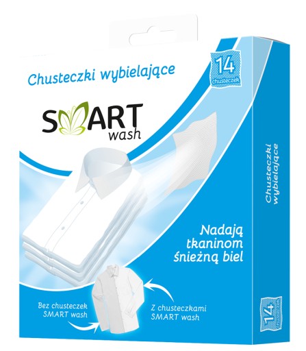 Салфетки для стирки SMART Wash Whitening - Whitening Sheets 1 упаковка - 14 шт.