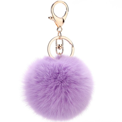 POMPON BRELOK NATURALNE FUTERKO KEYCHAIN ZAWIESZKA