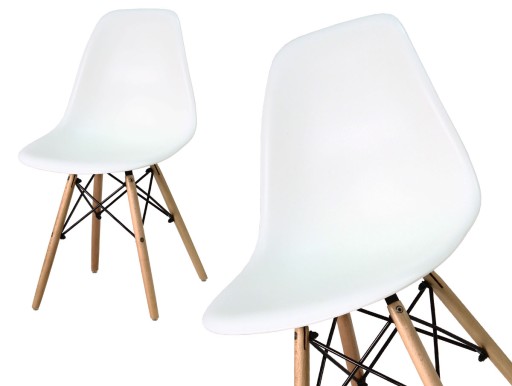 СКАНДИНАВСКИЙ стул DSW WHITE SALON бук 212 AB