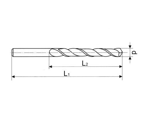 WIERTŁO DO METALU FI 6.1 MM BIAŁE HSS NWKA SREBRNE