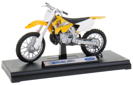 SUZUKI RM250 МЕТАЛЛИЧЕСКАЯ МОДЕЛЬ WELLY MOTOR 1:18 КРЕСТОВЫЙ