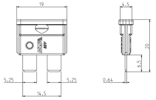 ПЛАСТИНОЧНЫЙ ПРЕДОХРАНИТЕЛЬ UNI VAL UNIVAL MTA 2A 10 шт.