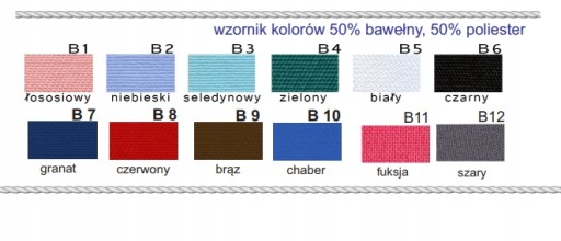 NOWOŚĆ* Fartuch, Bluza dwukolorowa BAWEŁNA r.XL