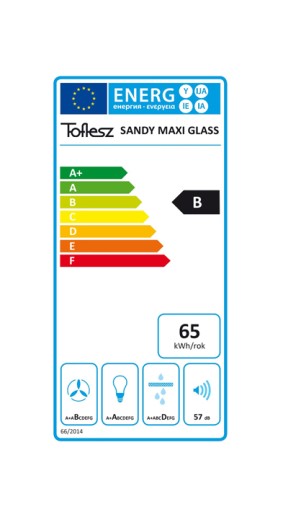 TOFLESZ SANDY MAXI СТЕКЛО ПРЯМОЕ БЕЛОЕ 4xLED