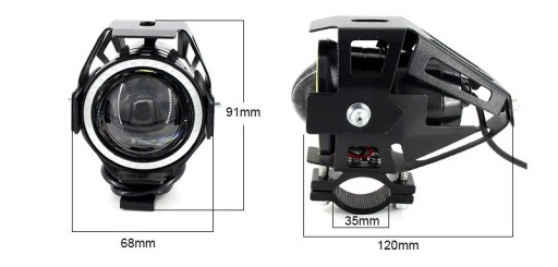 HALOGENY LAMPA LED CREE RGB U7 RING MOTOCYKL 2szt