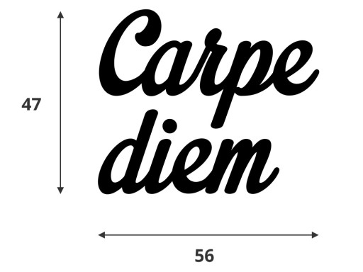 Деревянная 3D надпись на стене - Carpe Diem