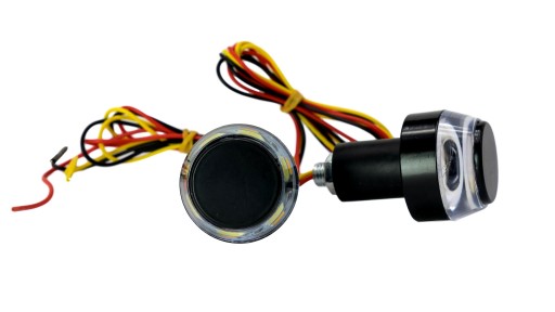 Końcówki kierownicy światła DRL + kierunki LED