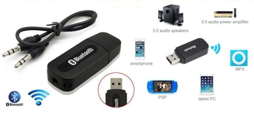 БЕСПРОВОДНОЙ АУДИОРЕСИВЕР BLUETOOTH USB + JACK