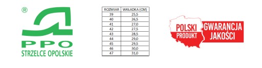 Buty robocze 305 BEZ PODNOSKA PPO ROZMIAR 40