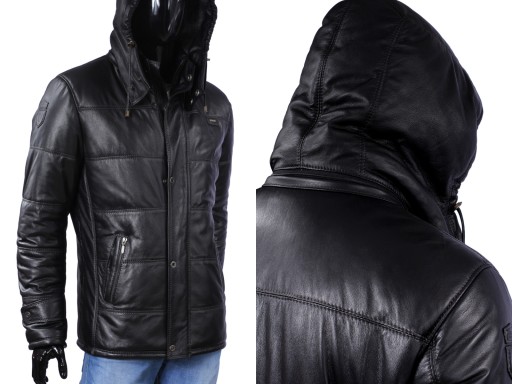 Мужская кожаная стеганая куртка DORJAN BRU450_2 XXL
