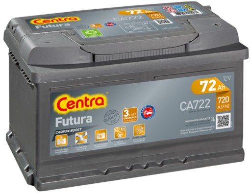 АККУМУЛЯТОР CENTRA FUTURA 72 Ач, 720 А CA722