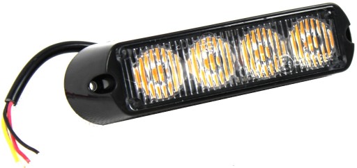 STROBOSKOP 4 LED LAMPA OSTRZEGAWCZA 12/24V CE
