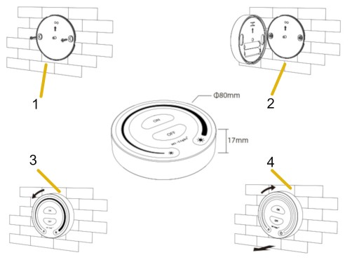 MILIGHT WALL REMOTE FUT087 ДЛЯ СВЕТОДИОДА + КОНТРОЛЛЕРА