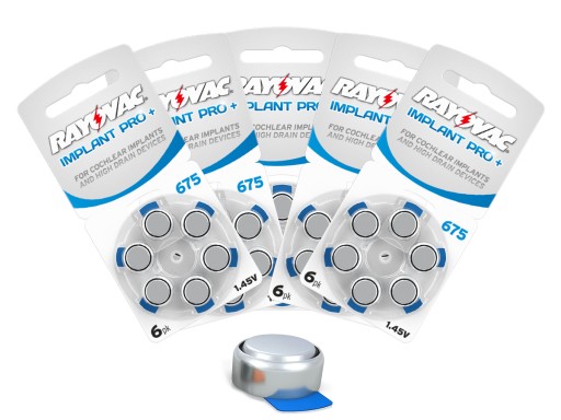 30 кохлеарных батарей RAYOVAC Implant PRO+ 675 PR44