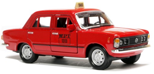 МЕТАЛЛИЧЕСКАЯ МОДЕЛЬ АВТО FIAT 125p ТАКСИ ПЕРЕКЛЮЧАТЕЛИ WPT