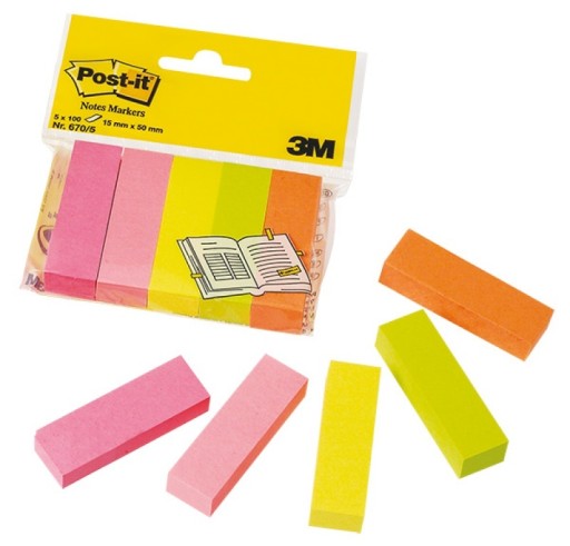 POST-IT (670/5) МАРКЕРЫ 3М 15Х50ММ, 5Х100 КАРТ.