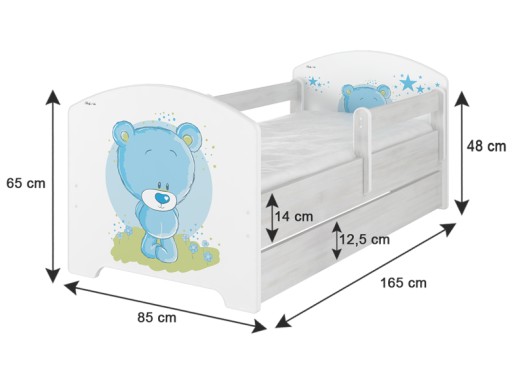 Детская кроватка с ящиком 160Х80 BABY BOO PB PK