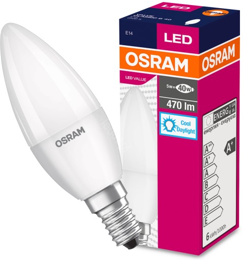 Светодиодная лампа СВЕЧА E14 5.7W 40W 470lm 6500K OSRAM