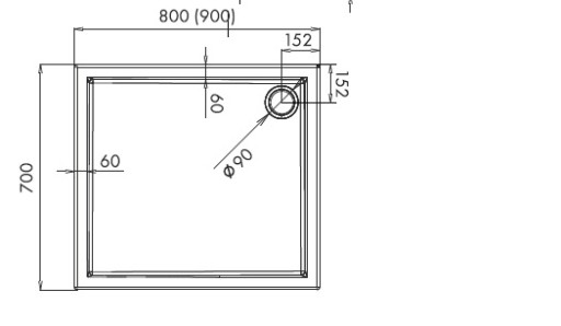 NOVELLINI KALI AH CABIN 80X70 Душевой поддон CITY, выдвижной из угла 70x80