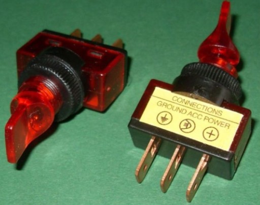 Выключатель с подсветкой LOLLICAK 12V RED (0343)