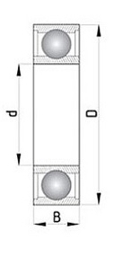 Шарикоподшипник 6804 = 61804 ZZ 20х32х7мм