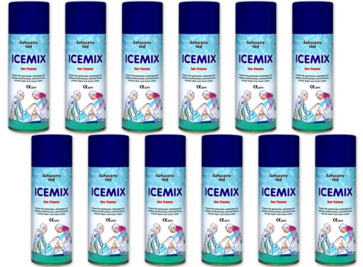 ИСКУССТВЕННЫЙ ЛЕД СМЕСЬ ДЛЯ ЛЬДА ICEMIX РАСПЫЛИТЕЛЬ МОРОЗИЛЬНАЯ КАМЕРА 12 ШТ.