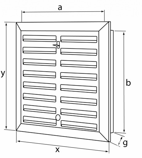 НЕРЖАВЕЮЩАЯ РЕГУЛИРУЕМАЯ вентиляционная решетка 14x14