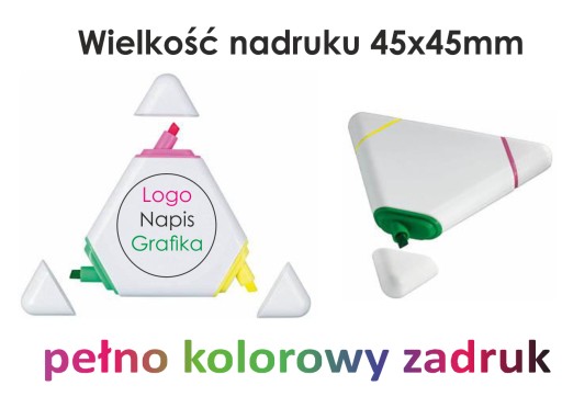 Zakreślacz z nadrukiem 25szt. Gadżet reklamowy