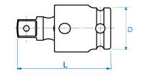 Ударный шаровой шарнир 1/2, длина 59 мм King Tony