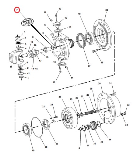 УПЛОТНИТЕЛЬ КОРОТКОГО ВАЛА CAT 428B 546842