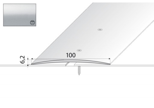 Listwa łączeniowa A72 aluminiowa 100x10cm SREBRO