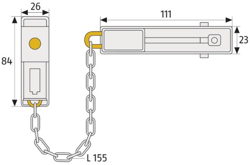 Дверная цепь ABUS SK 78