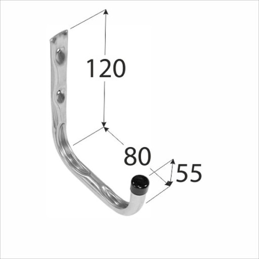 ИЗОГНУТЫЙ КРЮК ДЛЯ ПОДВАЛА ГАРАЖА ДЛЯ КАБЕЛЕЙ ШИНЫ 80x120 маленький крюк HPU80