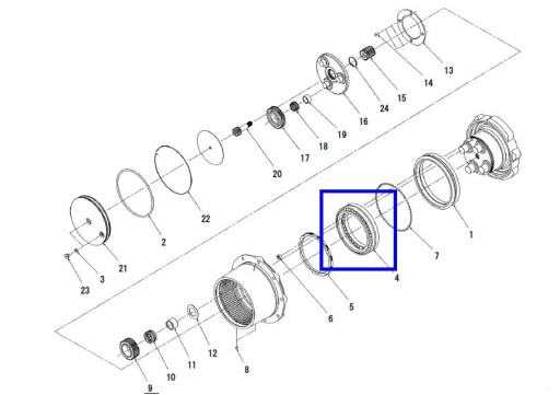 Takeuchi TB125 TB 125 łożysko zwolnicy silnika