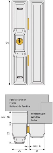 Дополнительный оконный замок ABUS FTS 88