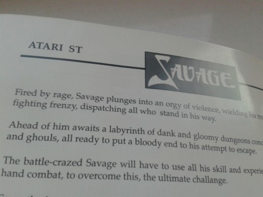 ATARI ST - SAVAGE - КОРОБКА 1988 ГОДА
