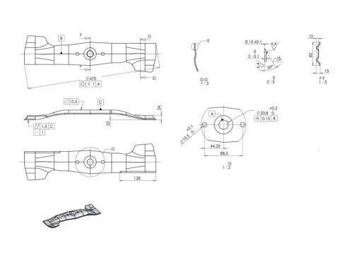 НОЖ 47СМ HONDA HRB 475 HRB 476 HRG 476C HR 475 024