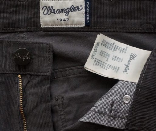 Вельветовые кроссовки WRANGLER GREENSBORO GREY LAKE W30 L34