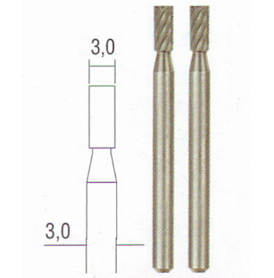 ЦИЛИНДРИЧЕСКАЯ ФРЕЗА 3 мм, комплект. 2 шт. ПРОКСОН 28722