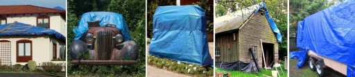4м x 8м СИНИЙ СТРОИТЕЛЬНЫЙ НАКРЫТЫЙ ПОКРЫТИЕ