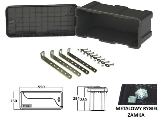 КОРОБКА ДЛЯ ИНСТРУМЕНТОВ DAKEN 550 23L КОРОБКА КОРОБКА ДЛЯ ГРУЗОВИКА КОРОБКА ДЛЯ ГРУЗОВИКА КОРОБКА