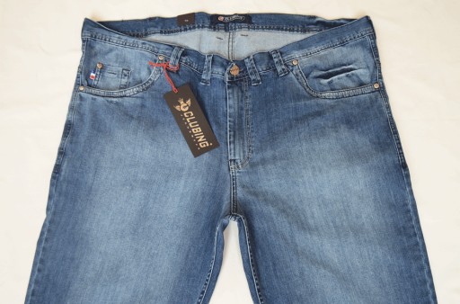 DUŻE DŁUGIE spodnie Clubing jeans 120-122 pas L38